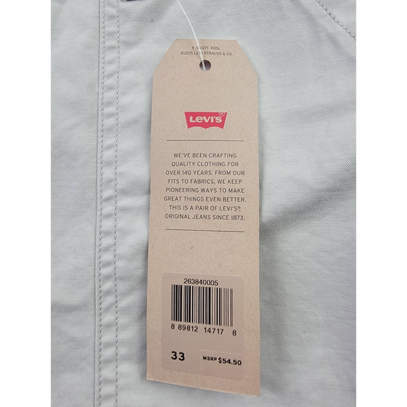 Levis Pants Womens 33 Tan Beige Straight Leg Casual Utility Chino NWT - Picture 11 of 16